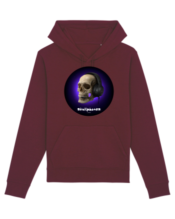 Craniu cu casti - skullphones 03 Burgundy