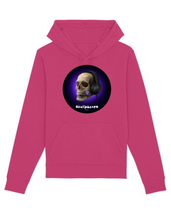 Craniu cu casti - skullphones 03 Raspberry