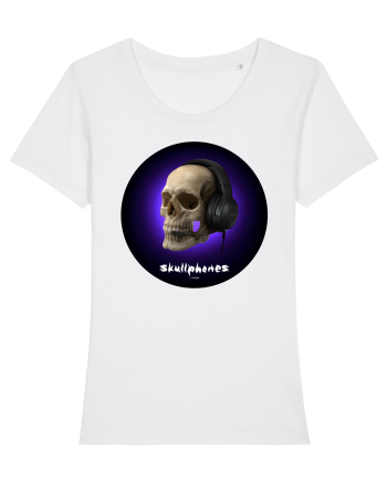 Craniu cu casti - skullphones 03 White