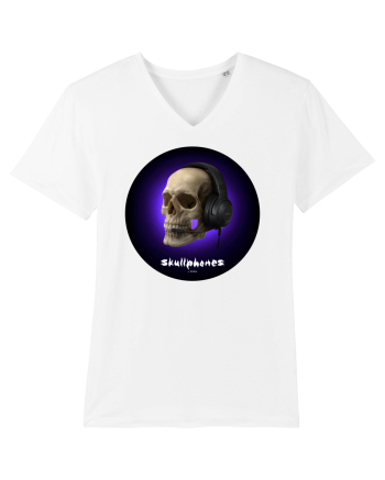 Craniu cu casti - skullphones 03 White