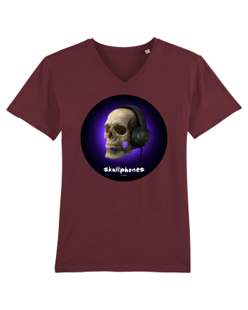 Craniu cu casti - skullphones 03 Burgundy