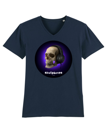 Craniu cu casti - skullphones 03 French Navy