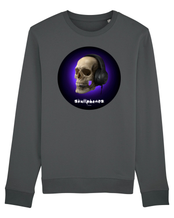 Craniu cu casti - skullphones 03 Anthracite
