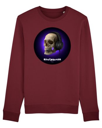 Craniu cu casti - skullphones 03 Burgundy