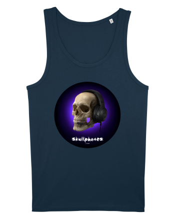 Craniu cu casti - skullphones 03 Navy
