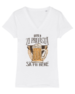 E o zi proastă, să fii bere Tricou mânecă scurtă guler V Damă Evoker