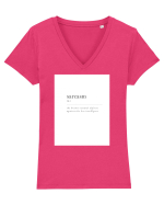 sarcasm Tricou mânecă scurtă guler V Damă Evoker
