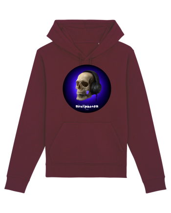 Craniu cu casti - skullphones 03 Burgundy