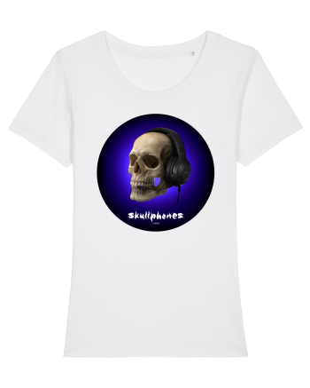 Craniu cu casti - skullphones 03 White