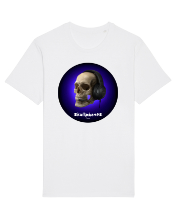 Craniu cu casti - skullphones 03 White