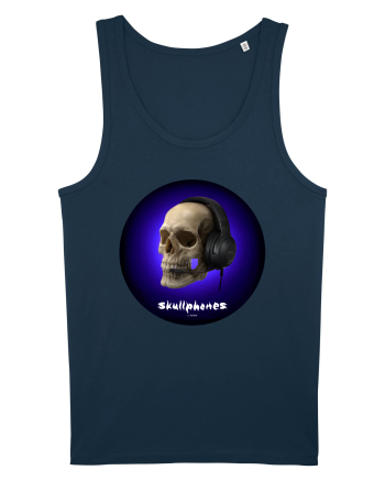Craniu cu casti - skullphones 03 Navy