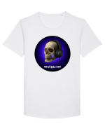 Craniu cu casti - skullphones 03 Tricou mânecă scurtă guler larg Bărbat Skater