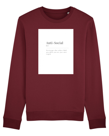 aniti-social Burgundy