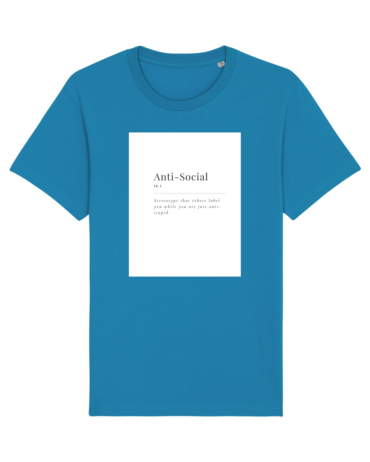 Tricou mânecă scurtă Unisex Rocker Azur