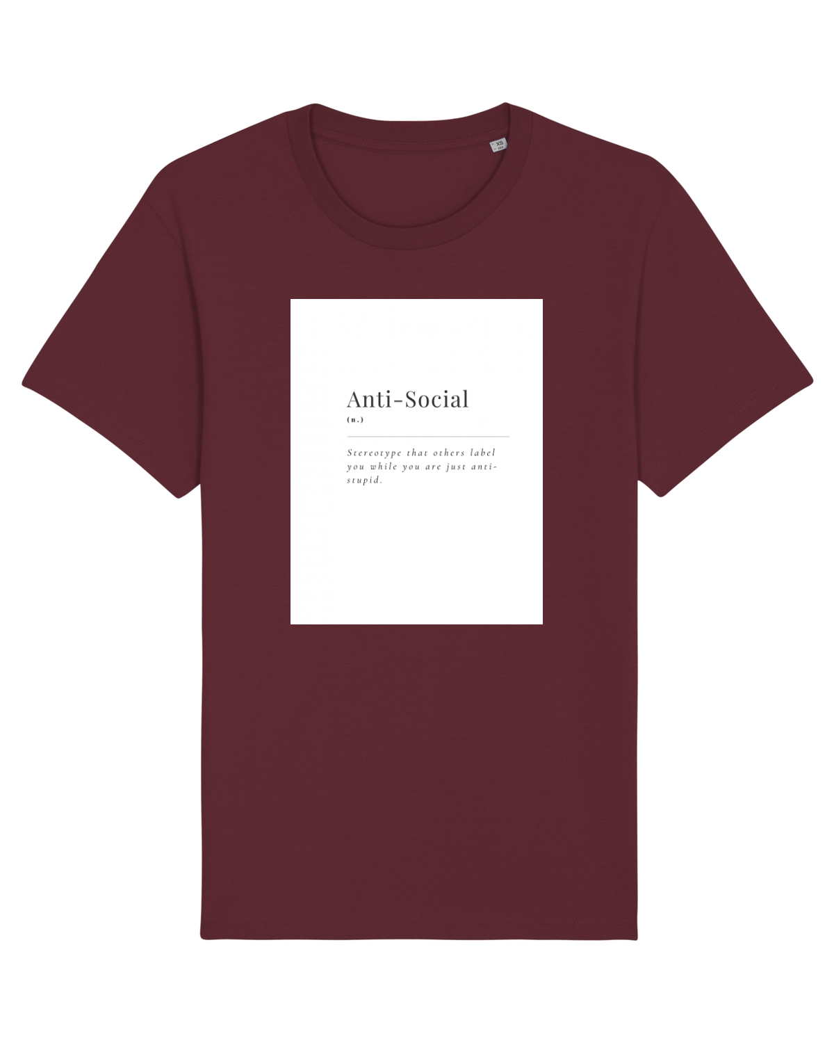 Tricou mânecă scurtă Unisex Rocker Burgundy