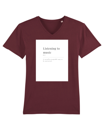 listening to music Burgundy