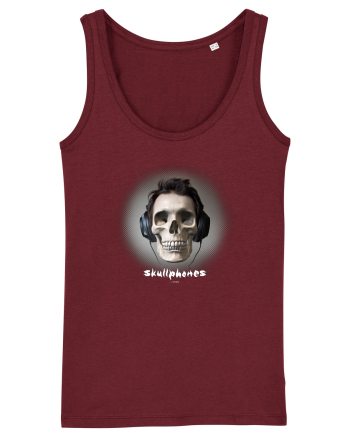 Craniu cu casti - skullphones 04 Burgundy