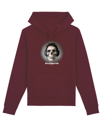 Craniu cu casti - skullphones 04 Burgundy