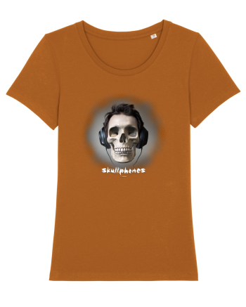 Craniu cu casti - skullphones 04 Roasted Orange