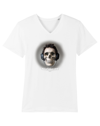Craniu cu casti - skullphones 04 White