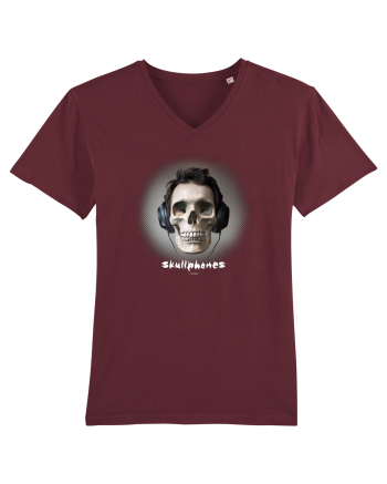 Craniu cu casti - skullphones 04 Burgundy