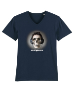 Craniu cu casti - skullphones 04 Tricou mânecă scurtă guler V Bărbat Presenter
