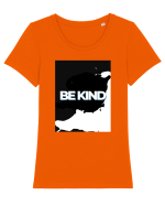 bekind Tricou mânecă scurtă guler larg fitted Damă Expresser