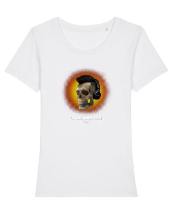 Craniu cu casti - skullphones 07 portocaliu White