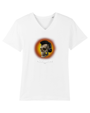 Craniu cu casti - skullphones 07 portocaliu White