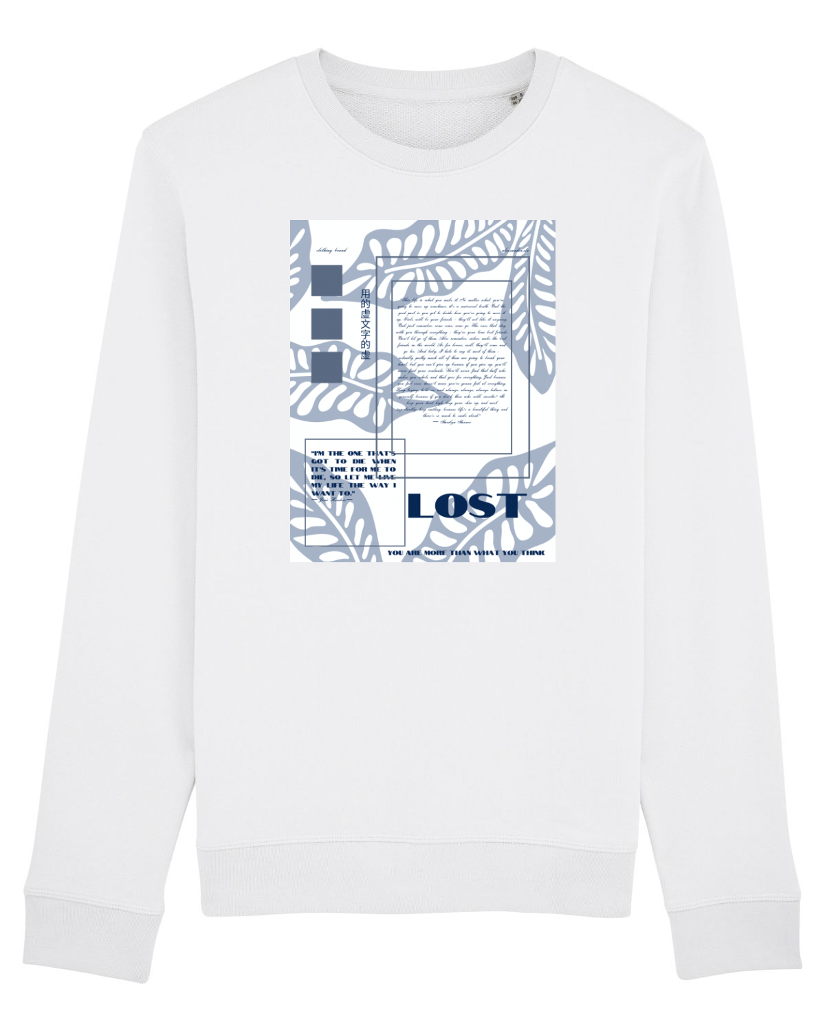 Bluză mânecă lungă Unisex Rise White