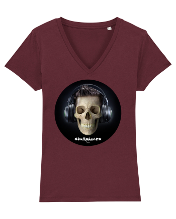 Craniu cu casti - skullphones 09 Burgundy