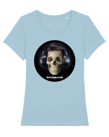 Craniu cu casti - skullphones 09 Sky Blue