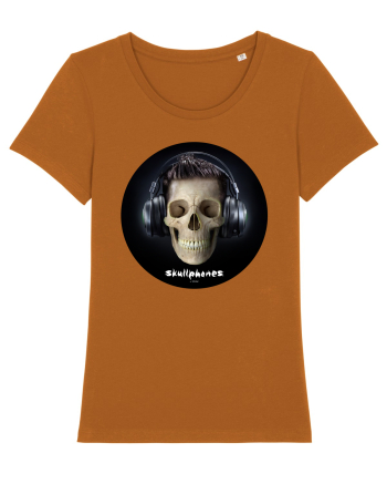 Craniu cu casti - skullphones 09 Roasted Orange