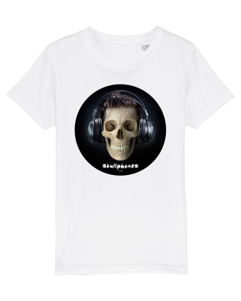Craniu cu casti - skullphones 09 White