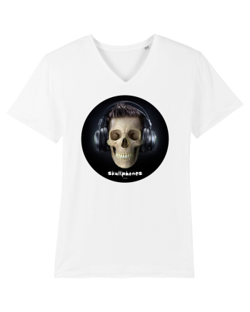 Craniu cu casti - skullphones 09 White