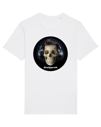 Craniu cu casti - skullphones 09 White