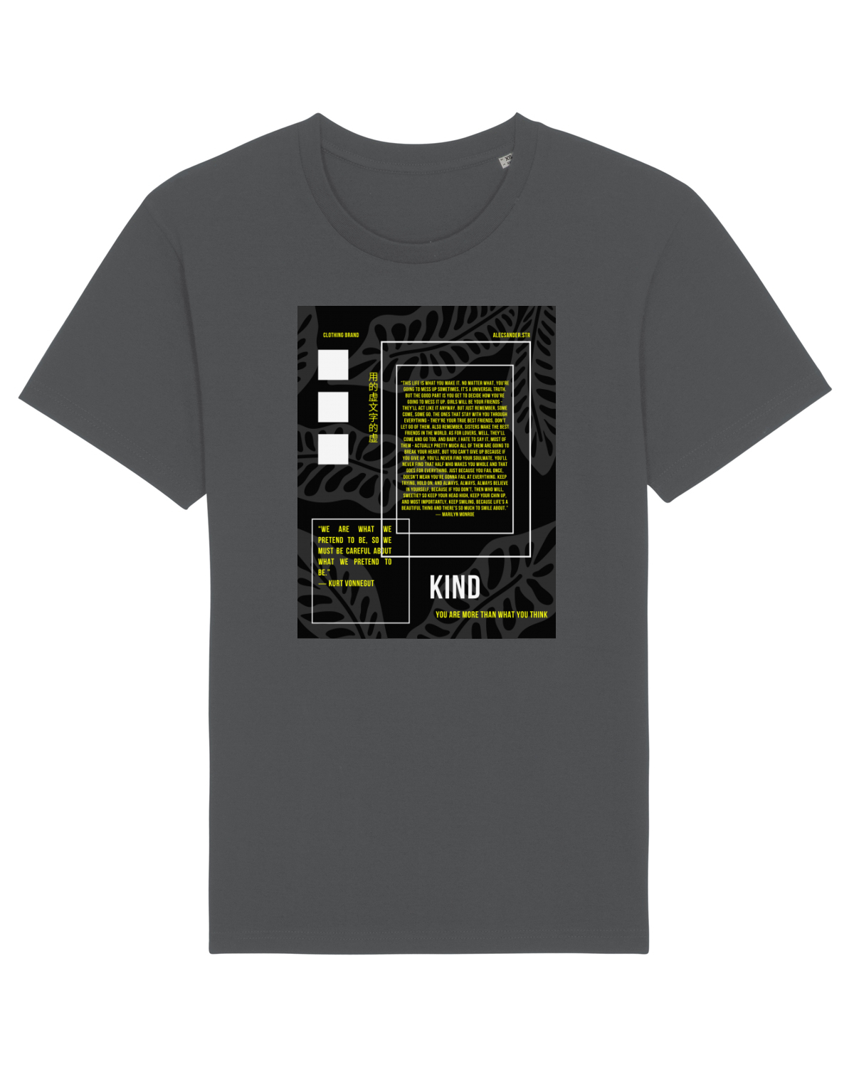 Tricou mânecă scurtă Unisex Rocker Anthracite
