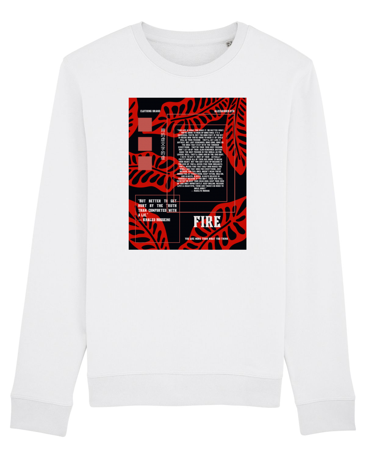 Bluză mânecă lungă Unisex Rise White