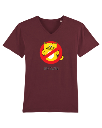 No Cats Burgundy