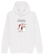 Găina bătrână face ciorba bună Hanorac cu fermoar Unisex Connector