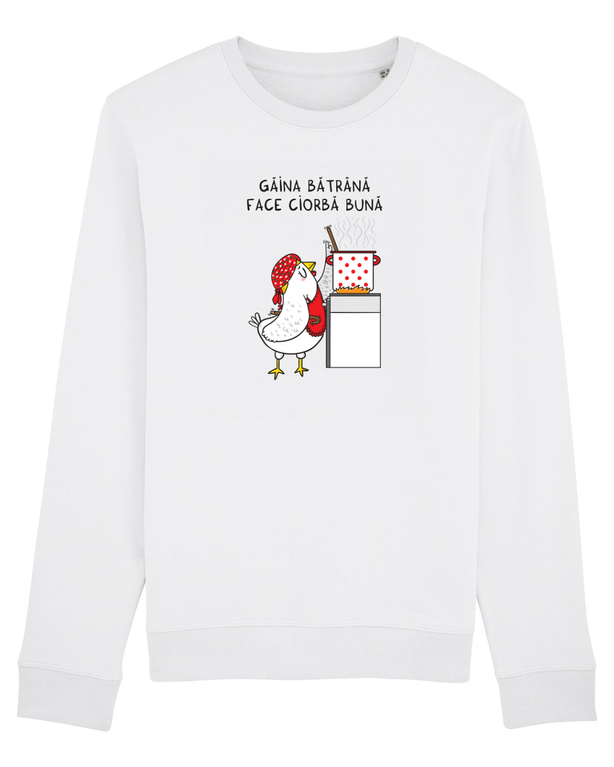 Bluză mânecă lungă Unisex Rise White