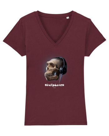 Craniu cu casti - skullphones 16 Burgundy
