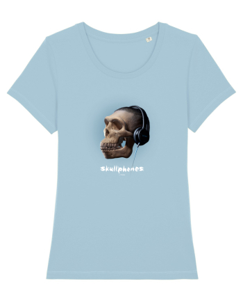 Craniu cu casti - skullphones 16 Sky Blue