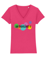 Am îmbulinat-o Tricou mânecă scurtă guler V Damă Evoker