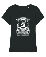 ENGINEERING Tricou mânecă scurtă guler larg fitted Damă Expresser