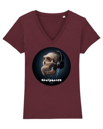 Craniu cu casti - skullphones 17 Burgundy