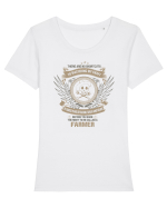 FARMER Tricou mânecă scurtă guler larg fitted Damă Expresser