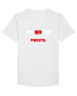FIREFIGHTER Tricou mânecă scurtă guler larg Bărbat Skater