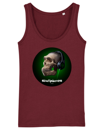 Craniu cu casti - skullphones 18 Burgundy