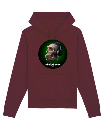 Craniu cu casti - skullphones 18 Burgundy